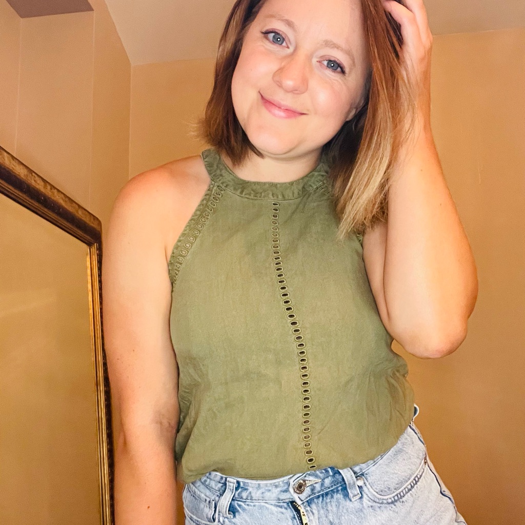 3/$25 Army Green Halter Top